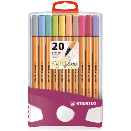 1 - STABILO POINT 88 ASTUCCIO -20 COL. PASTEL PARADE BE8820-0311