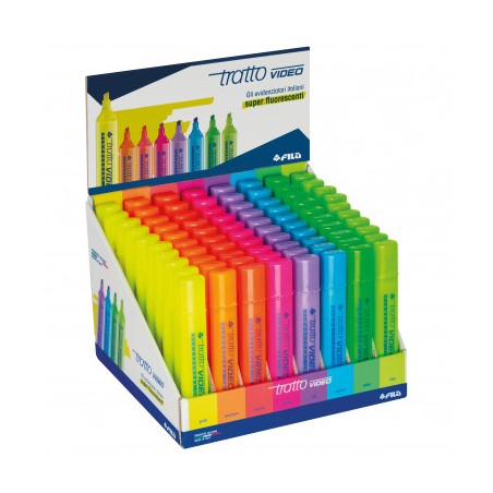 1 - FILA Tratto Video Edizione Speciale Espositore da 80 Pezzi 8 Colori F838100