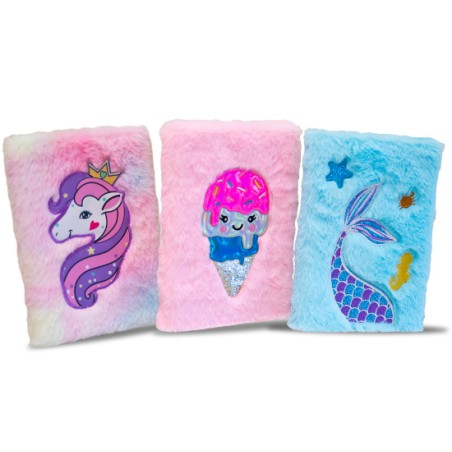 1 - TEOREMA MISS SIGNORINA - DIARIO IN PELUCHE C/LUCCHETTO 3 MDL ASS 52326