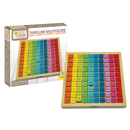 1 - TEOREMA FATTO DI LEGNO - IMPARA LE TABELLINE MULTICOLOR 40570