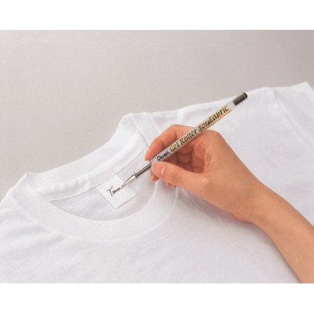 Pentel BN15 penna roller gel per tessuti punta 0.5 mm nera 12 Pz