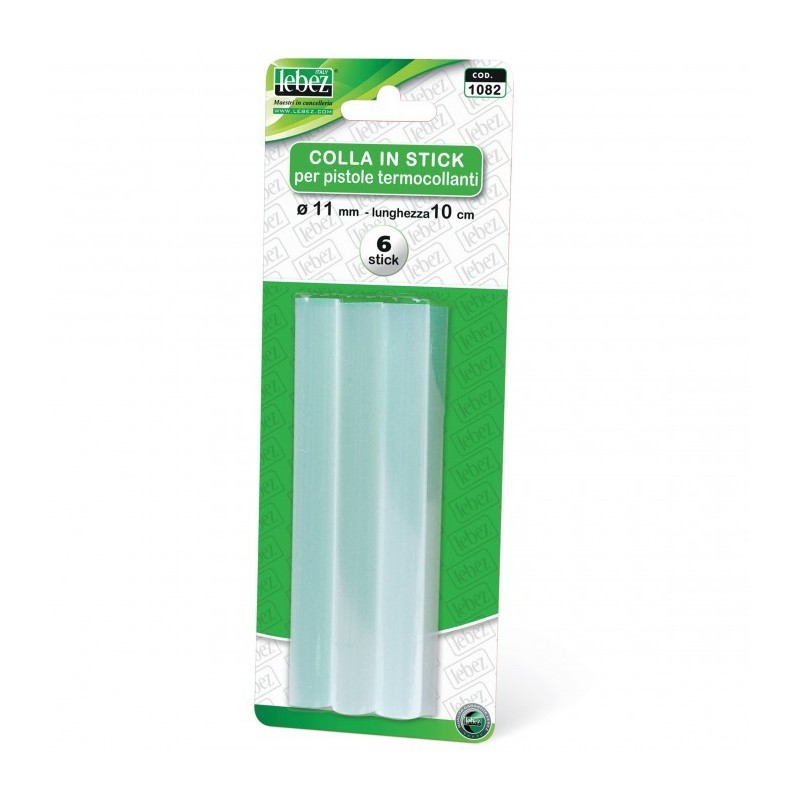Set di 6 Stick di Colla a Caldo Lebez 1082 - Ø 11 mm, Lunghezza 100 mm