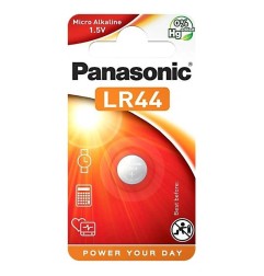 Batteria a Bottone Alcalina Panasonic LR44 - 1,5V - BLISTER 1PZ
