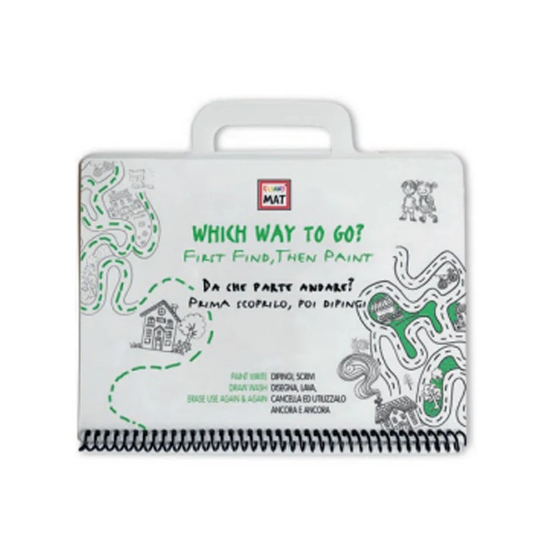 Funny Mat TRAVEL SET in polipropilene riutilizzabile stampata cm.16X21 -DA CHE PARTE ANDARE- 1165