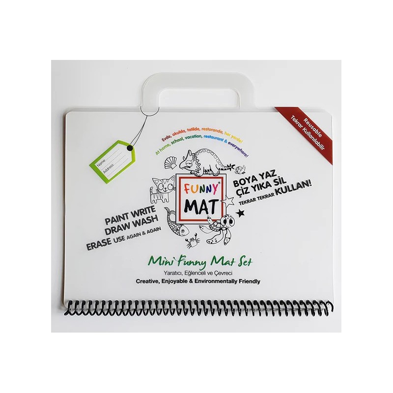 Funny Mat TRAVEL SET in polipropilene riutilizzabile stampata cm.16X21 -COLORA- 1146