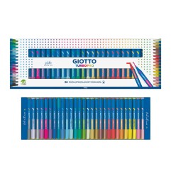 Giotto Turbo Pro Pennarelli Doppia Punta Punta Fine e Maxi 30 Colori F427900