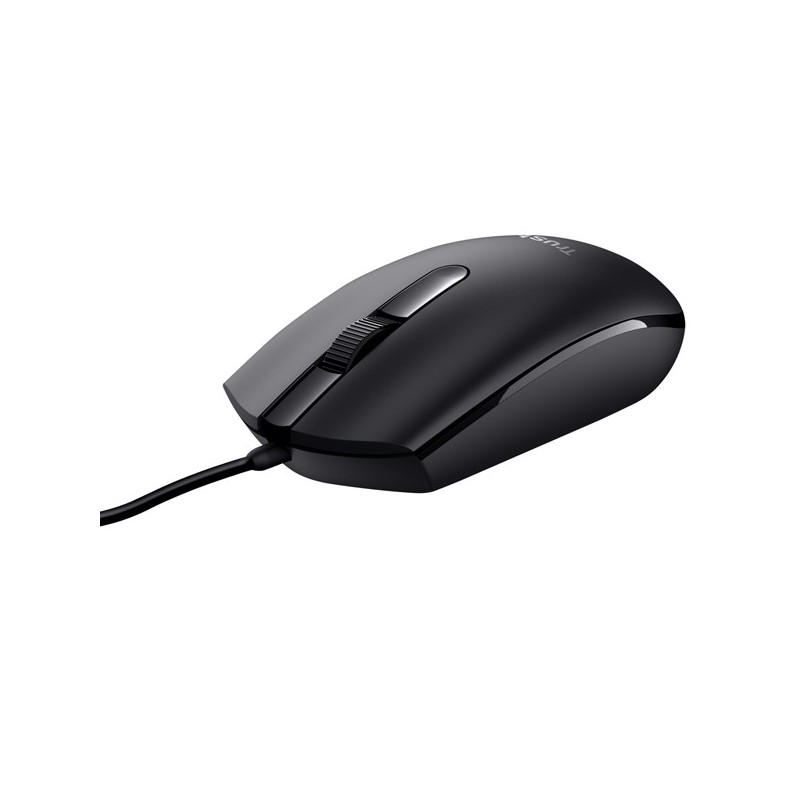 MOUSE TRUST OTTICO CON FILO - NERO TM101