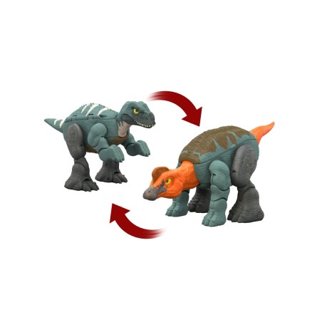 Jurassic World Double Danger Raptor & Iguanodon - Dinosauri Trasformabili HLP05