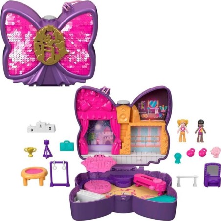 Polly Pocket Sparkle Stage Bow Compact Playset HCG17