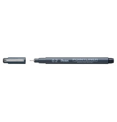 Pentel POINTLINER S209-2A fineliner nero punta 0,2 mm 12 pz