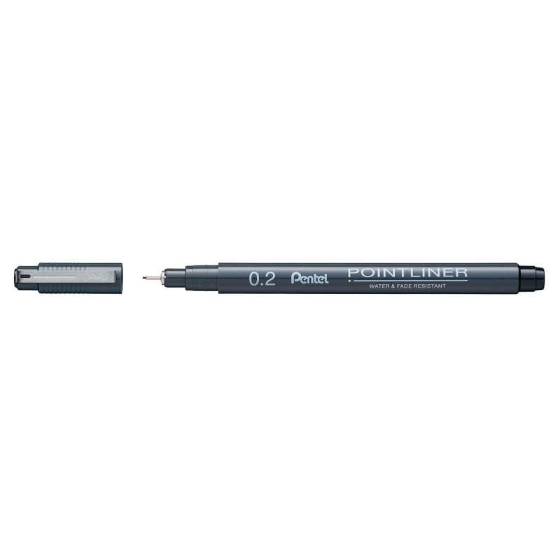Pentel POINTLINER S209-2A fineliner nero punta 0,2 mm 12 pz