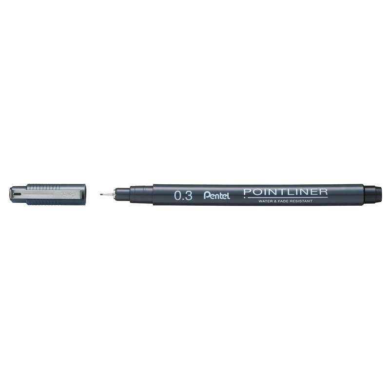 Pentel Pontiliner S20P-3A fineliner 0.3 mm nero 12 Pz