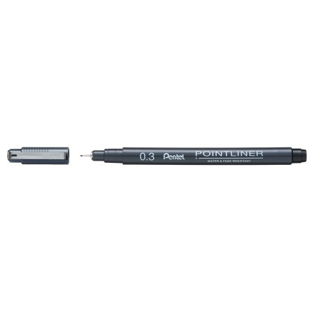 Pentel Pontiliner S20P-3A fineliner 0.3 mm nero 12 Pz