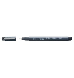 Pentel Pointliner S20P-4A fineliner nero punta 0,4 mm 12 Pz