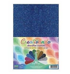 Cartoncino Glitter Colorato A4 230 g/m² - Confezione da 10 Fogli - 80955