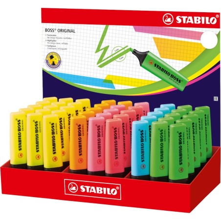 Stabilo Boss Original display 45 evidenziatori colori fluorescenti assortiti 70/45-1