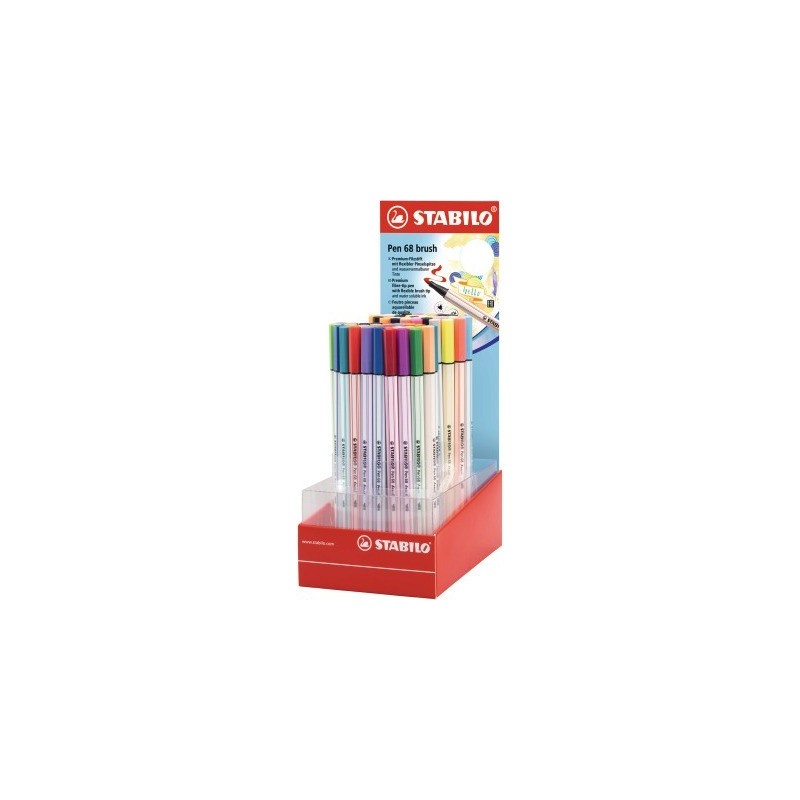 Set 80 pz Pennarelli Stabilo Pen 68 Brush 568/80-011