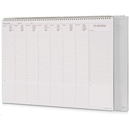 InTempo SOTTOMANO Settimanale da Tavolo Spiralato 35x25 cm - 7767PP