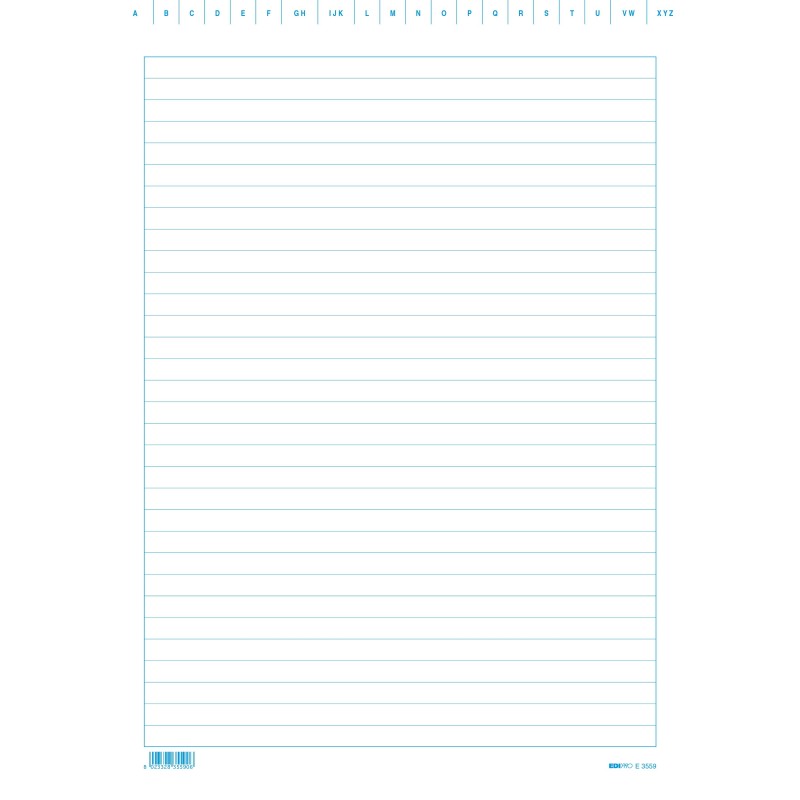 EDIPRO  Blocco da 100 schede rigate ad uso generico 29,7x21 E3559