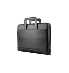 PORTABLOCCO OFFICE A DOPPIA MANIGLIA ZIP E ANELLI ECOPELLE NERO 8250OF34