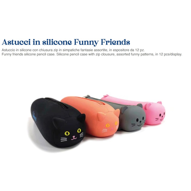 BLUEKOVER EXPO ASTUCCI SILICONE FUNNY FRIENDS -12pz. KAWAII PP-30BL