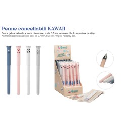 BLUEKOVER EXPO PENNE BLU CANC. ANIMALETTI 0.7 -40pz. KAWAII BK-CANC