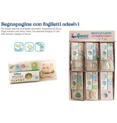 BLUEKOVER EXPO SEGNAPAGINE+FOGLIETTI ADESIVI ANIMALETTI 36bl. KAWAII BK-POST2