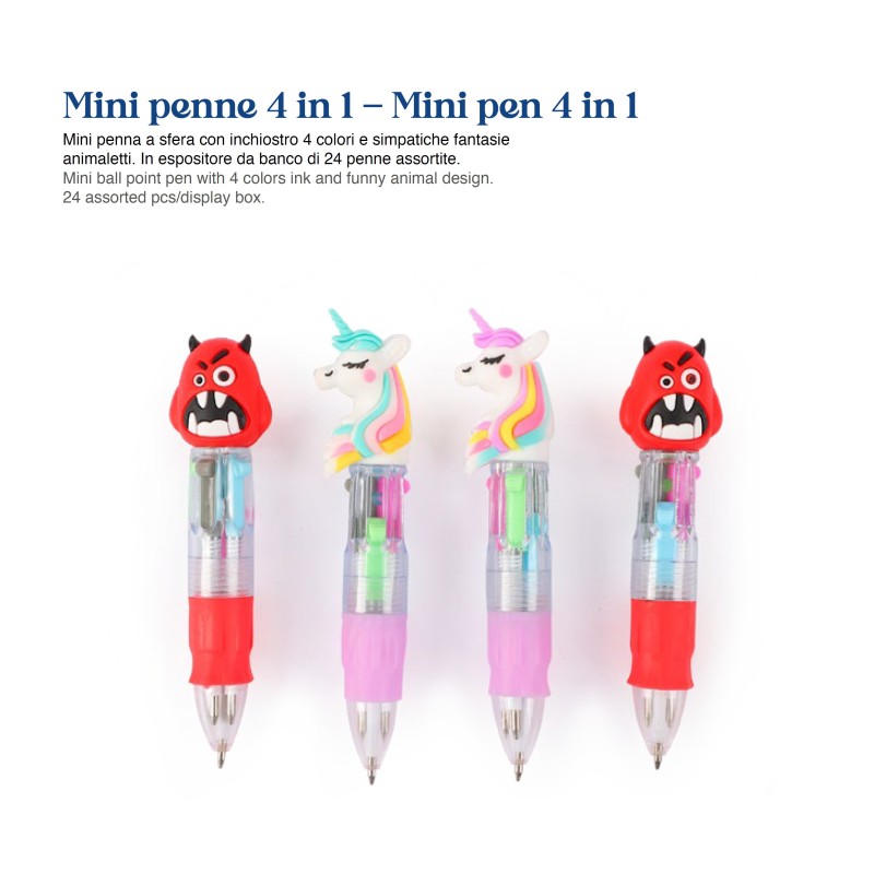 EXPO MINI PENNE A COLORI FANTASIE ASS. -24pz. KAWAII BK-41BX