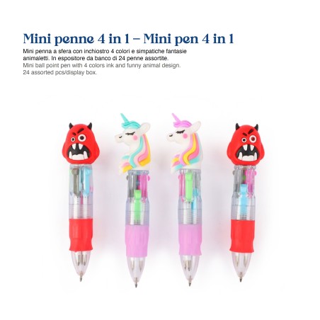 EXPO MINI PENNE A COLORI FANTASIE ASS. -24pz. KAWAII BK-41BX