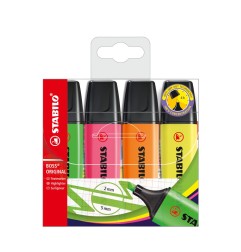 Stabilo Boss Original 4 evidenziatori colori fluoro assortiti 70/4