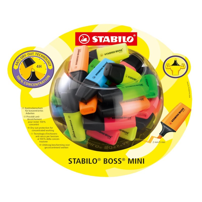 STABILO BOSS MINI Sweet Friends 50 evidenziatori colori fluorescenti assortiti 07/50-1