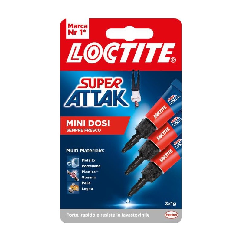 SUPER ATTAK Power Gel Mini TRIO Colla Istantanea Universale 3x1Gr 2633892