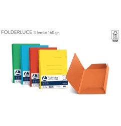 CARTELLE FOLDERLUCE 160gr 3L FAVINI GIALLO SOLE -F -50pz A50B034