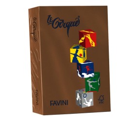 FAVINI LE CIRQUE 500 fogli Carta per fotocopie castagna A4 80gr A71N504