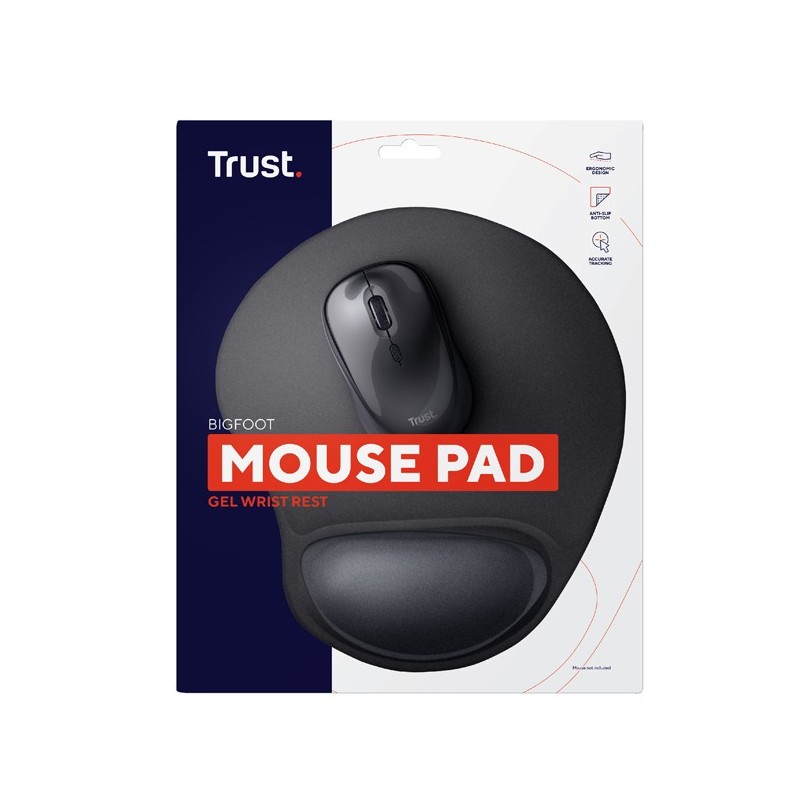 Trust Bigfoot Tappetino per Mouse con Supporto in Gel Ergonomico 16977-06