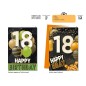 Cromo Biglietti Auguri 18 anni colori assortiti 12pz NU8220