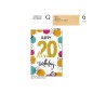 Cromo Biglietti Buon compleanno 20 anni multicolor 6pz NU9026