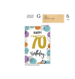 Biglietti Numeri  70 6pz CROMO NU9031