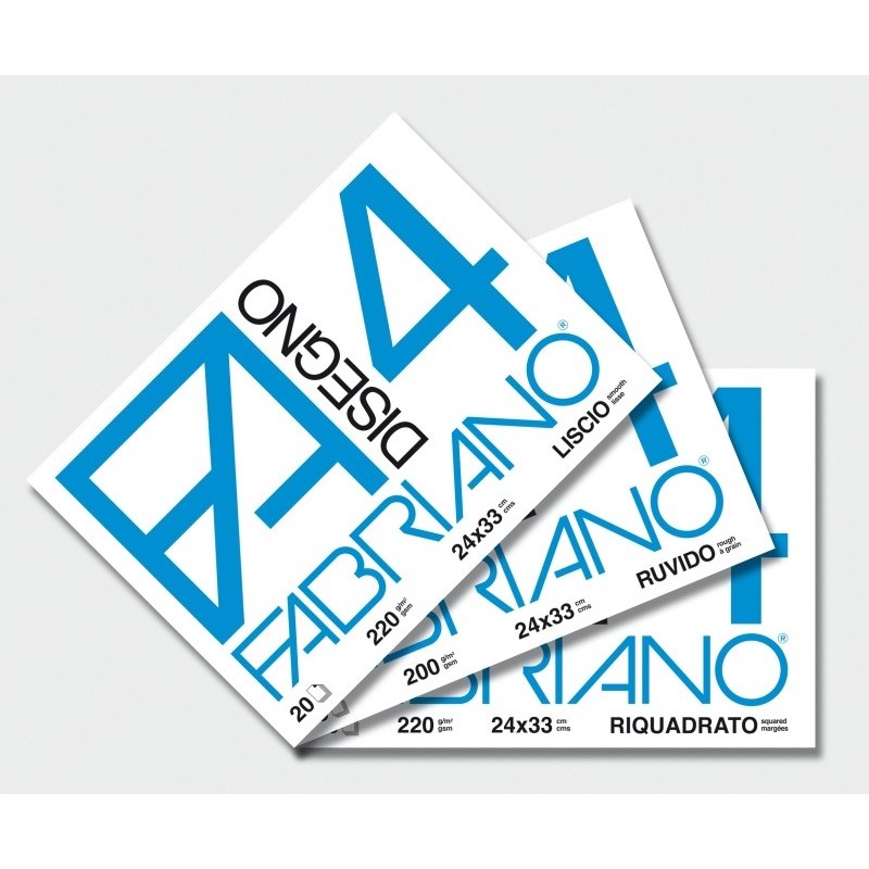 Fabriano Album da Disegno F4 24 x 33 cm 20 Fogli Ruvidi 200 g/m²  05000597