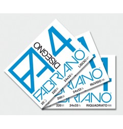 Fabriano Blocco F4 24x33 cm 20 Fogli Lisci Squadrati 220 g/m² 05201597