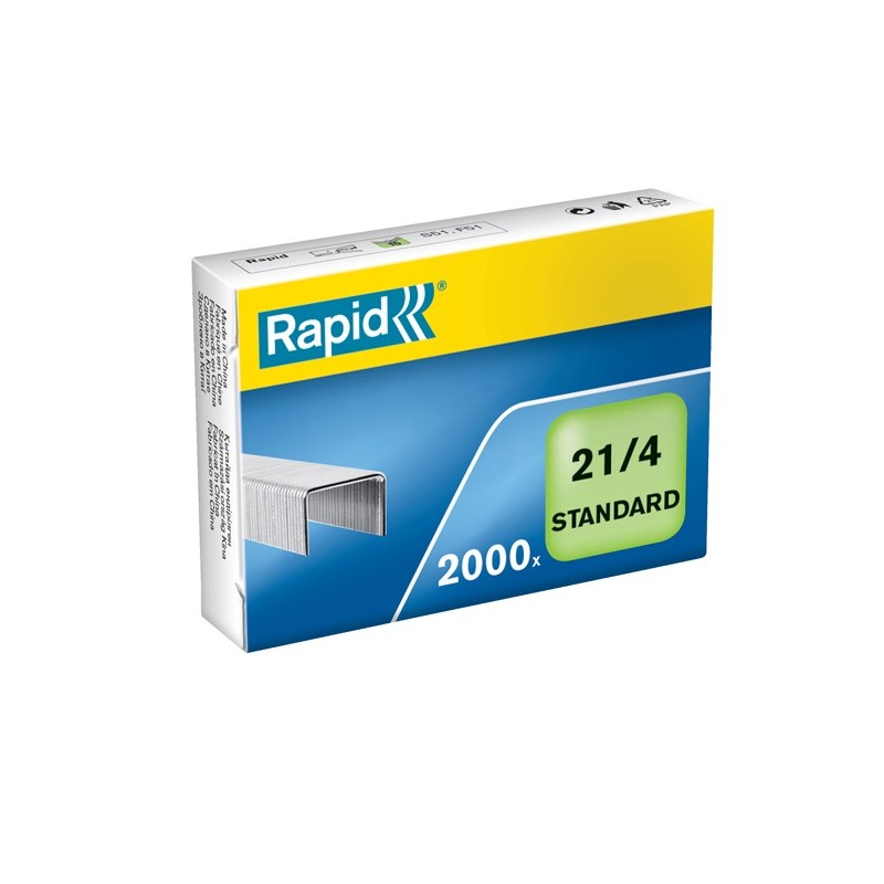 Rapid Punti Metallici 21/4 SE in Acciaio Zincato Confezione 10x2000 Pz 24867500