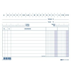 EDIPRO  Schede a 2 colonne blu. Formato in cm : 15 x 10,5 x 2 E3129