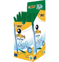 BIC Cristal Soft Penna a Sfera Verde 1,2 mm Confezione da 50 9212191