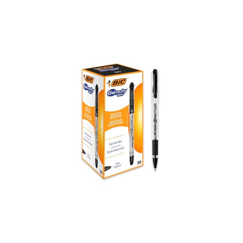 BIC Gelocity Stic Penna Gel Nera 0,5 mm Confezione da 30  1010266