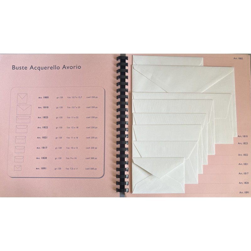 FTC Busta Acquerello Avorio 12x18 cm 120 g/m² 25 Pz 1822-25
