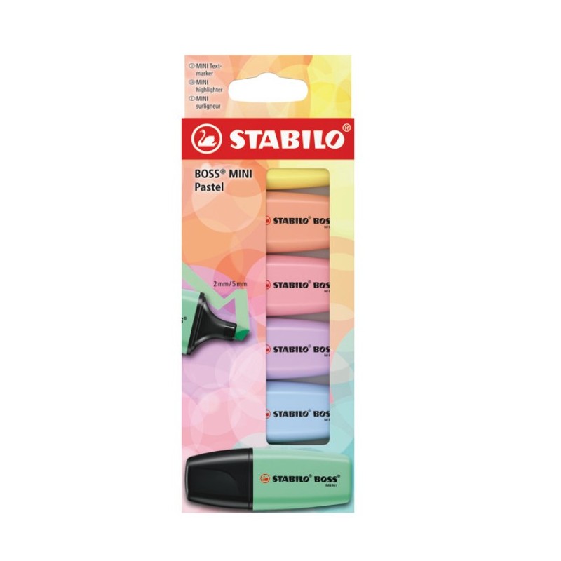 Stabilo Boss Mini Pastel 6 mini evidenziatori colori pastello 07/6-2-01