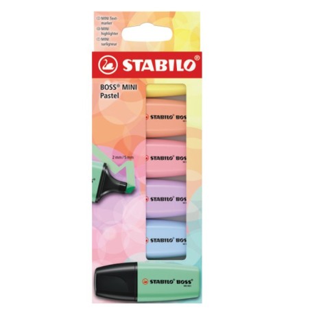 Stabilo Boss Mini Pastel 6 mini evidenziatori colori pastello 07/6-2-01