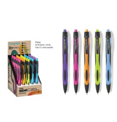 Colorosa Biro Semigel Espositore 30 Penne a Sfera Scatto Blu Punta 0.5 mm 360090