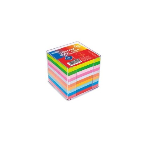 ITERNET Dispenser con cubo notes colori forti e pastello 9x9x9 3292