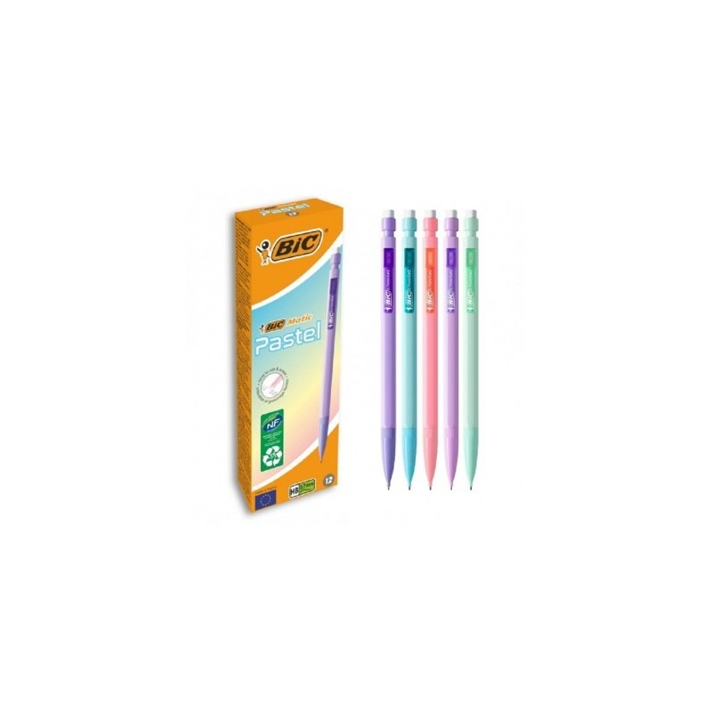 BIC Matic Pastel portamine meccanico 0.7 mm colori assortiti 12 Pz